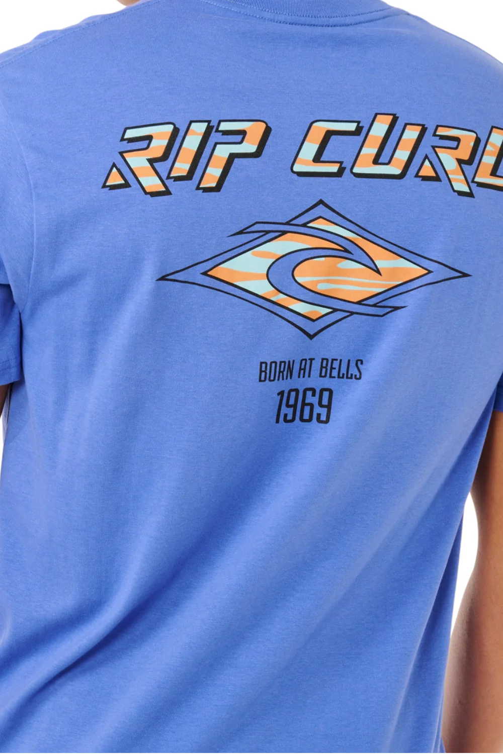 Rip Curl Fade Out Icon Mens T-Shirt Blue Haze - Image 4