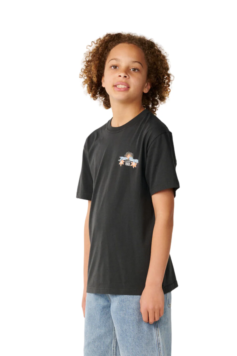 Rip Curl Hazed & Tubed Boys T-Shirt Washed Black - Image 3