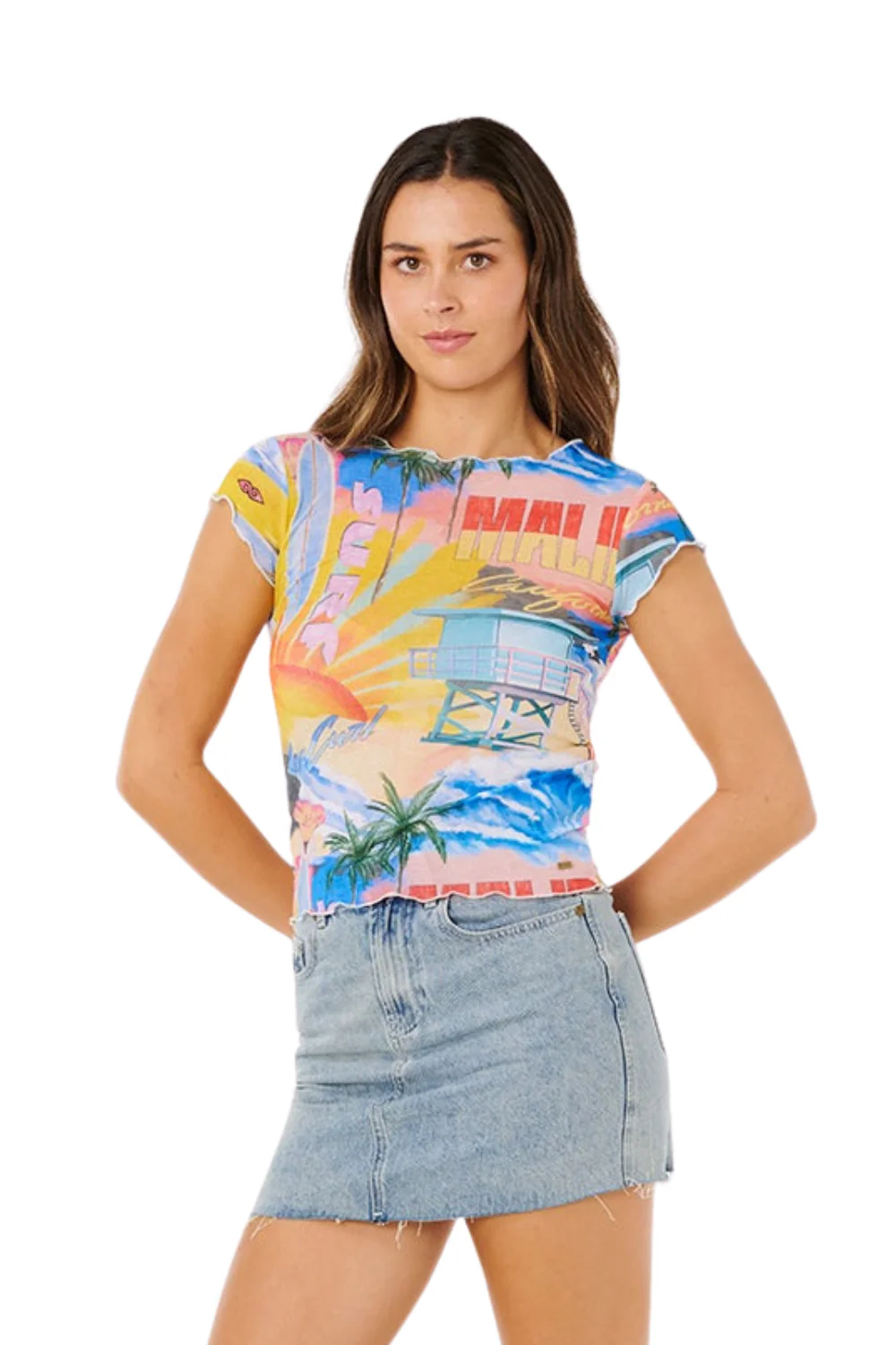 Rip Curl Hotel Malibu Womens Sheer Top Multi