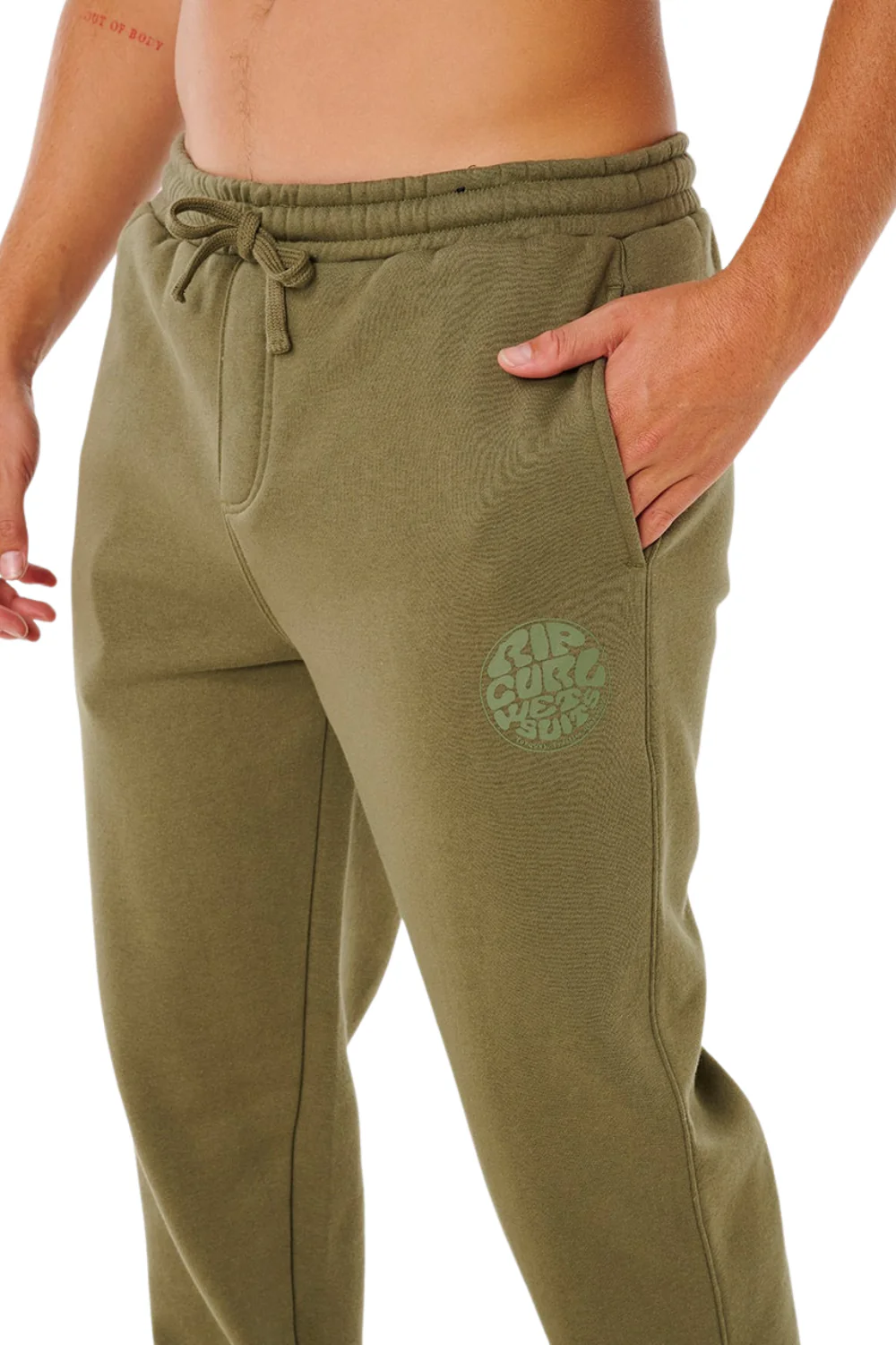 Rip Curl Icons Of Surf Mens Track Pants Surplus Green - Image 5