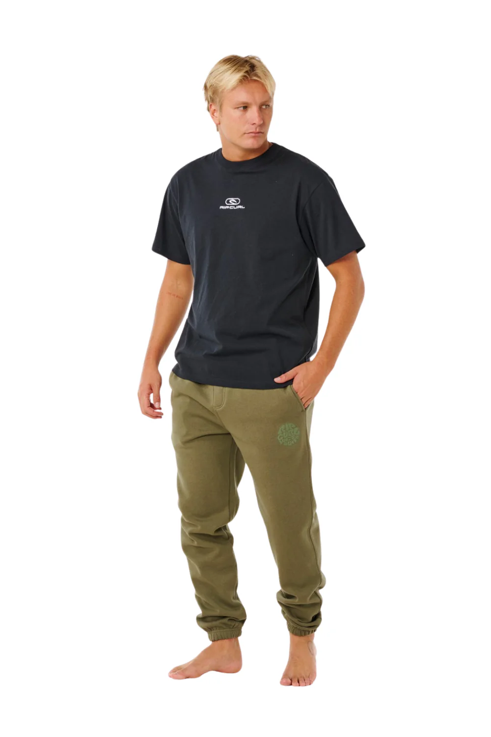 Rip Curl Icons Of Surf Mens Track Pants Surplus Green - Image 6