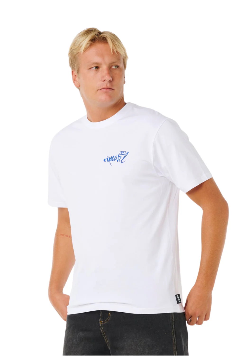Rip Curl Inner Visions Hack Mens T-Shirt White - Image 3