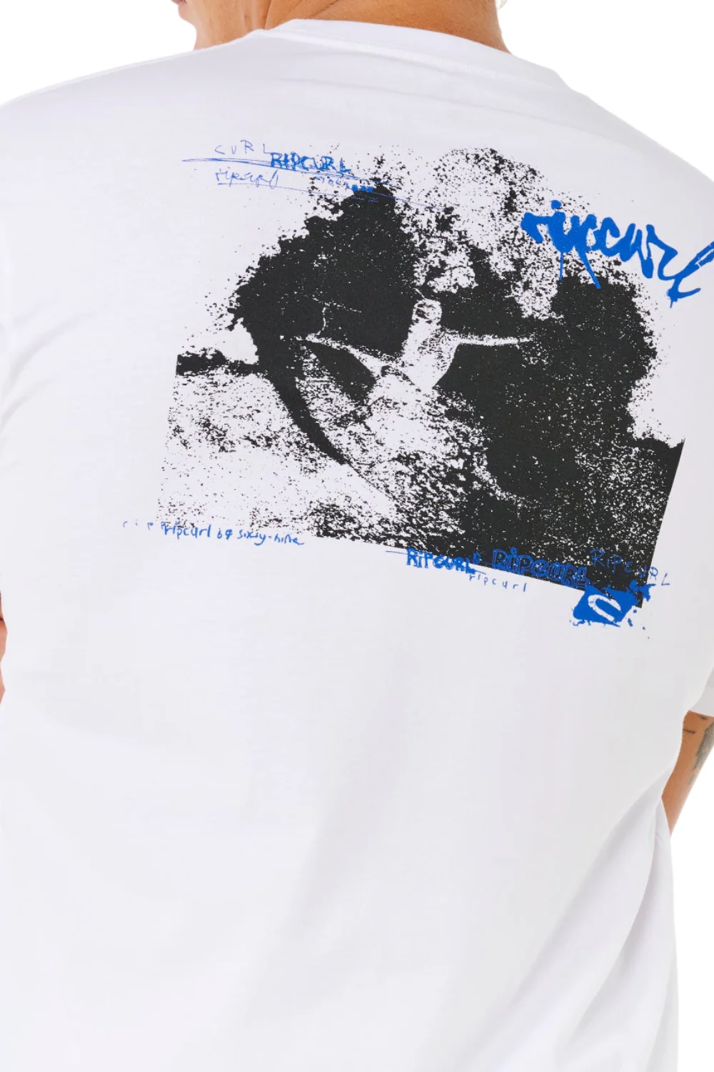 Rip Curl Inner Visions Hack Mens T-Shirt White - Image 4