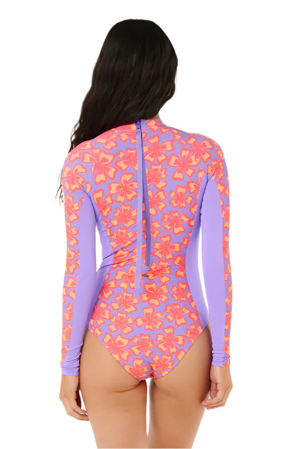 Rip Curl Neon Isles Long Sleeve Upf Surfsuit Purple - Image 3