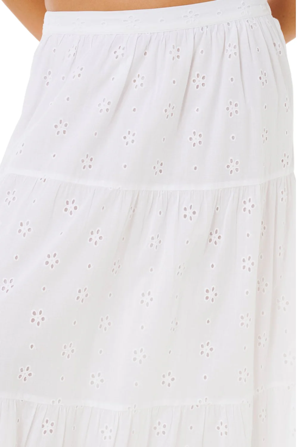 Rip Curl Oasis Broderie Maxi Skirt White - Image 5