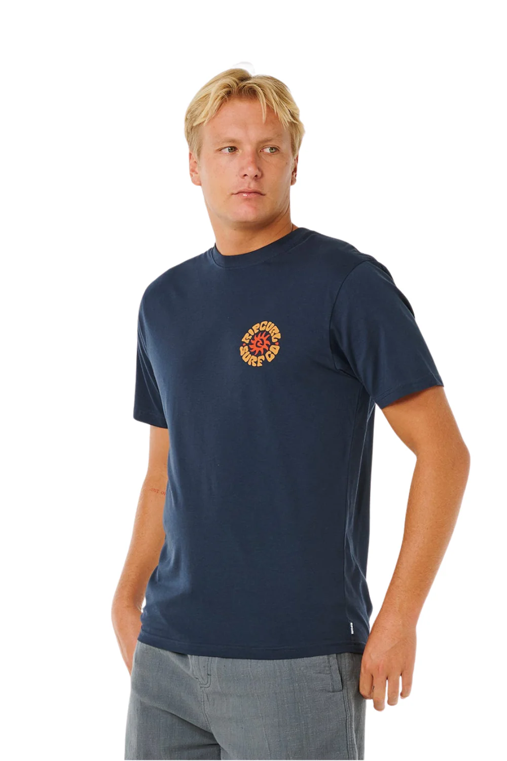 Rip Curl Pacific Rinse Circle Mens T-Shirt Dark Navy - Image 3