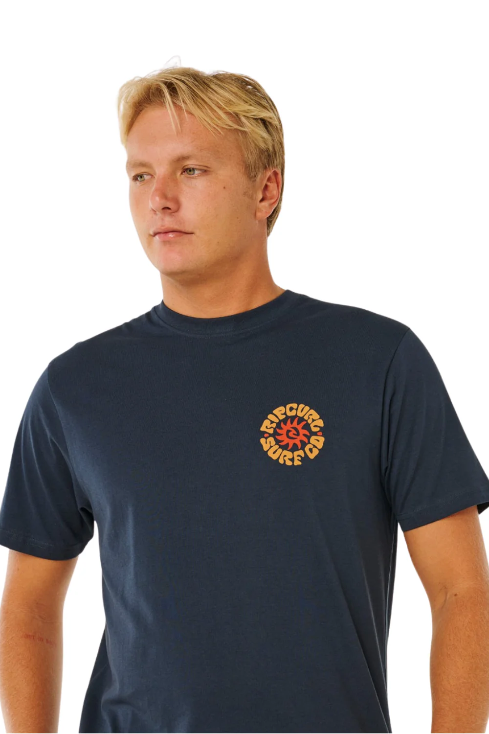 Rip Curl Pacific Rinse Circle Mens T-Shirt Dark Navy - Image 5