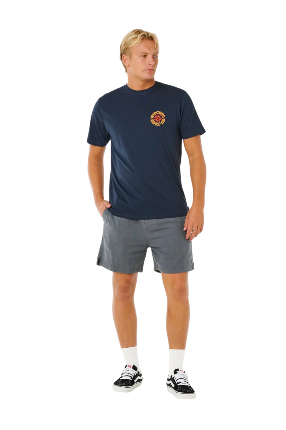 Rip Curl Pacific Rinse Circle Mens T-Shirt Dark Navy - Image 6