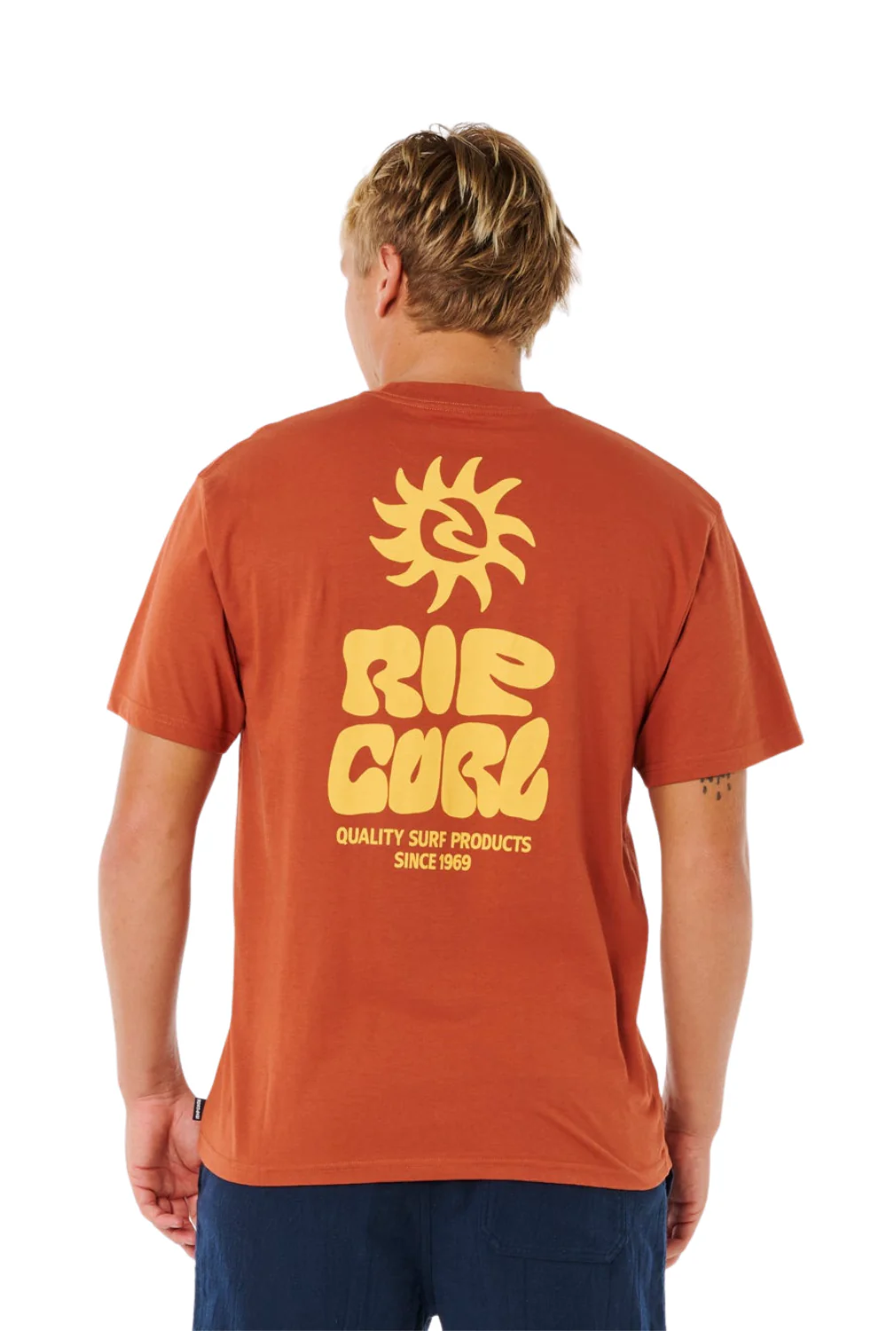 Rip Curl Pacific Rinse Glass Off Mens T-Shirt Baked Clay