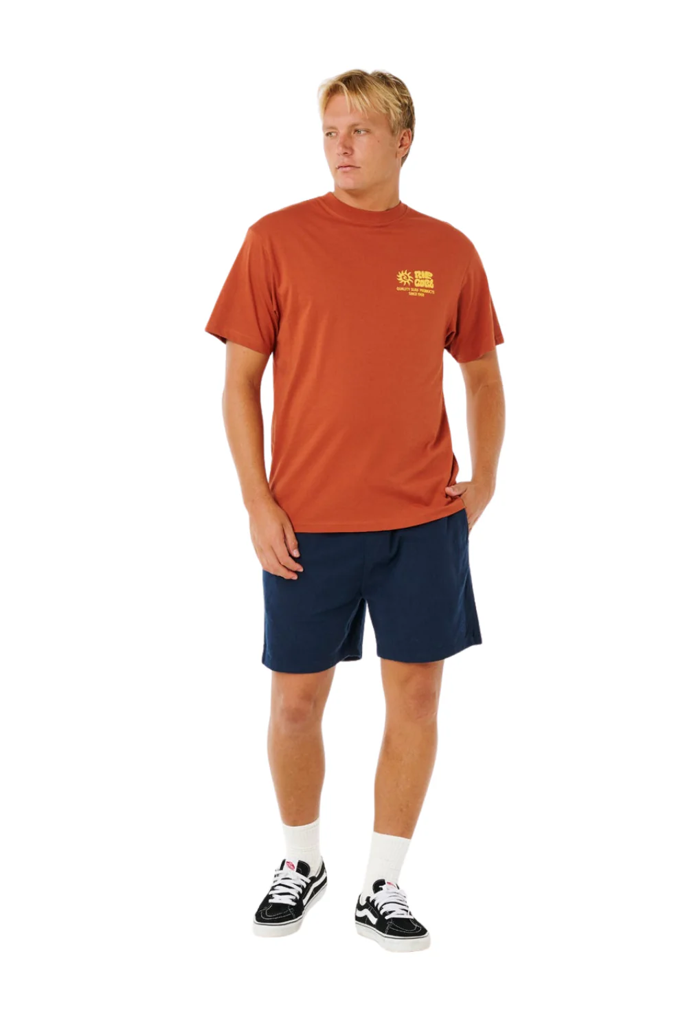 Rip Curl Pacific Rinse Glass Off Mens T-Shirt Baked Clay - Image 5