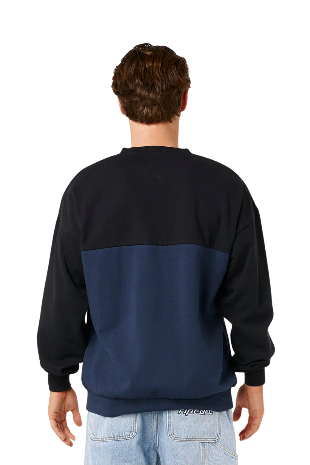 Rip Curl Panel Beater Mens Crew Black - Image 2