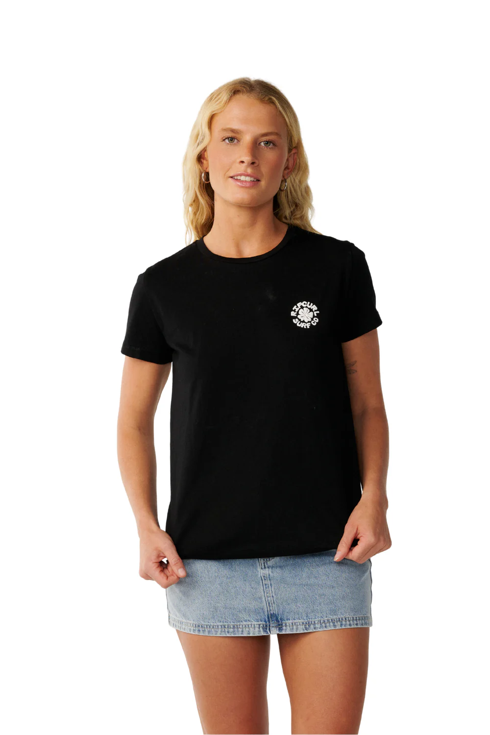 Rip Curl Party Wave Womens T-Shirt Black