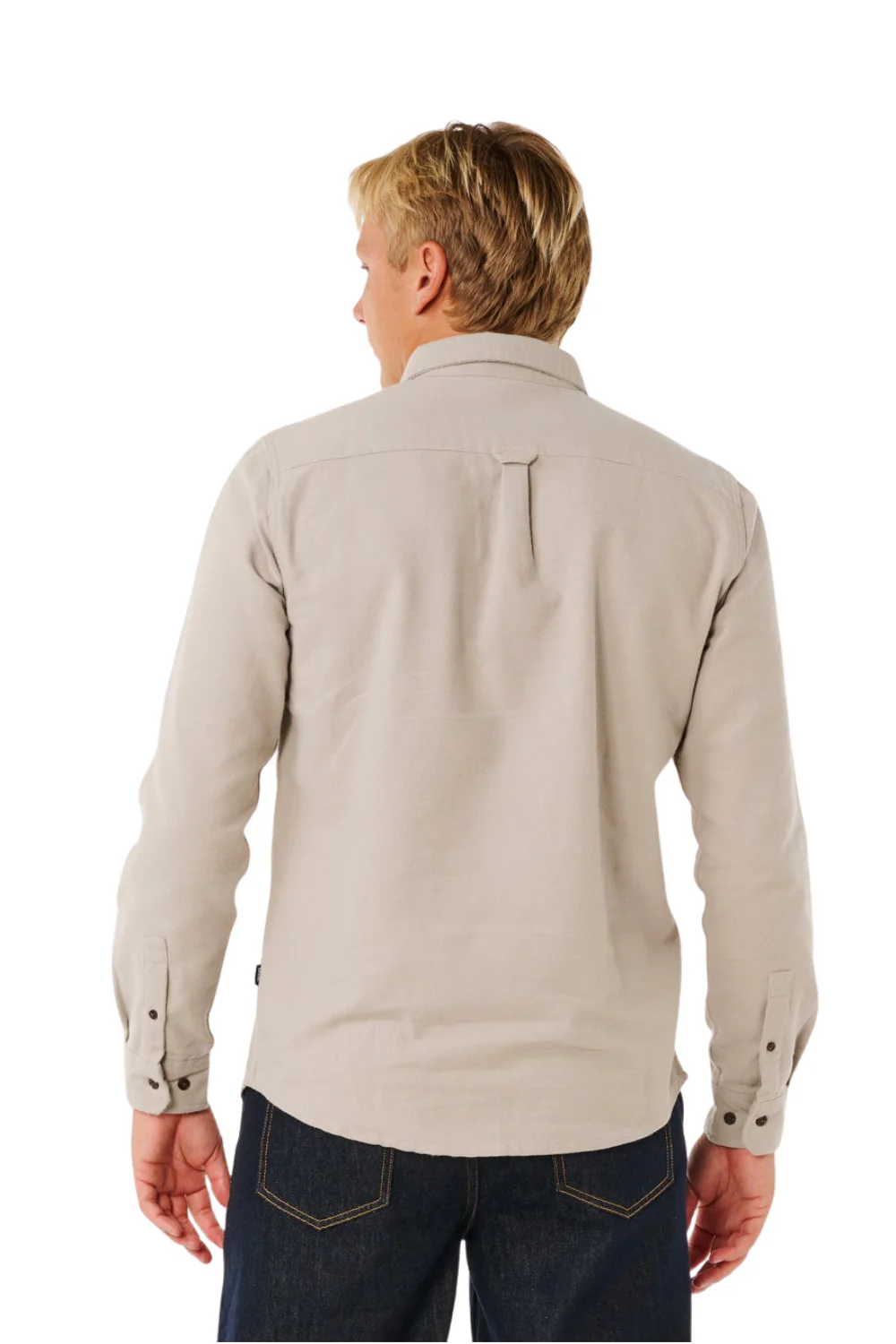 Rip Curl Premium Surf Mens Long Sleeve Shirt Stone - Image 2