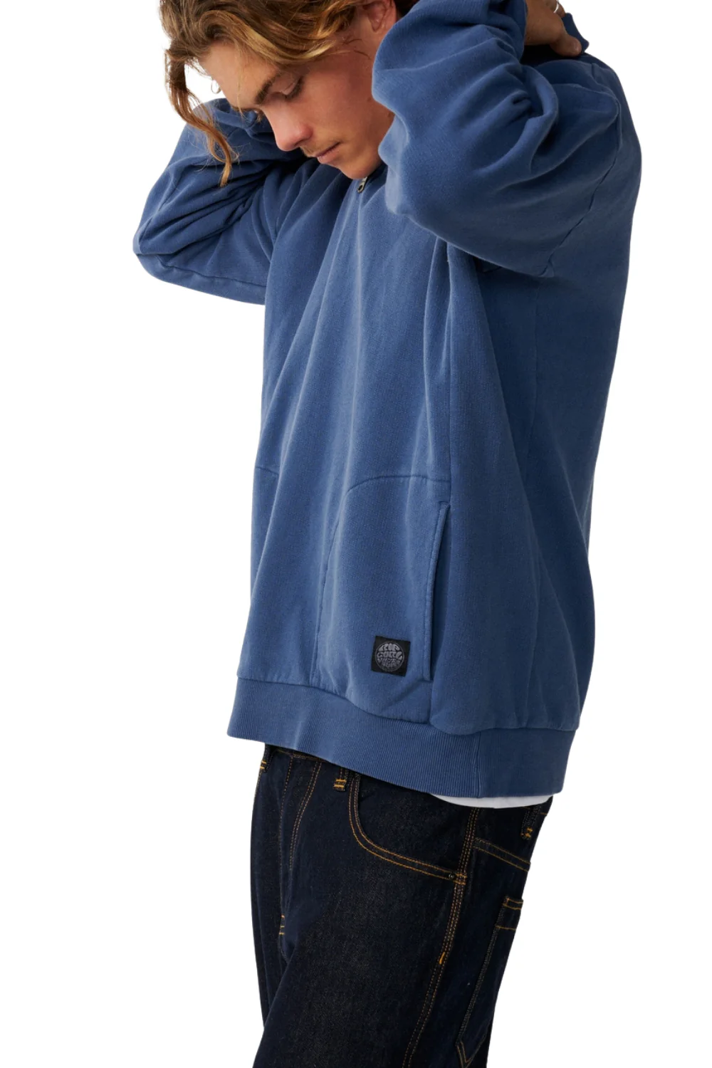 Rip Curl Premium Surf Mens 1/4 Zip Crew Light Navy - Image 4