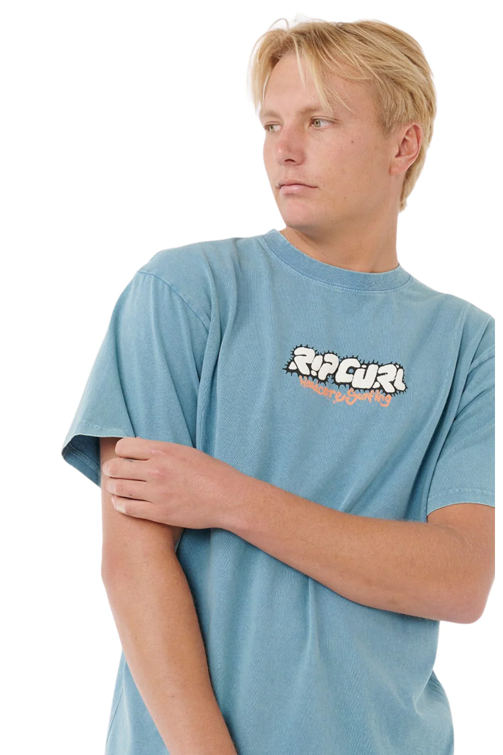 Rip Curl Raw Energy Bubble T-Shirt Storm Blue - Image 5