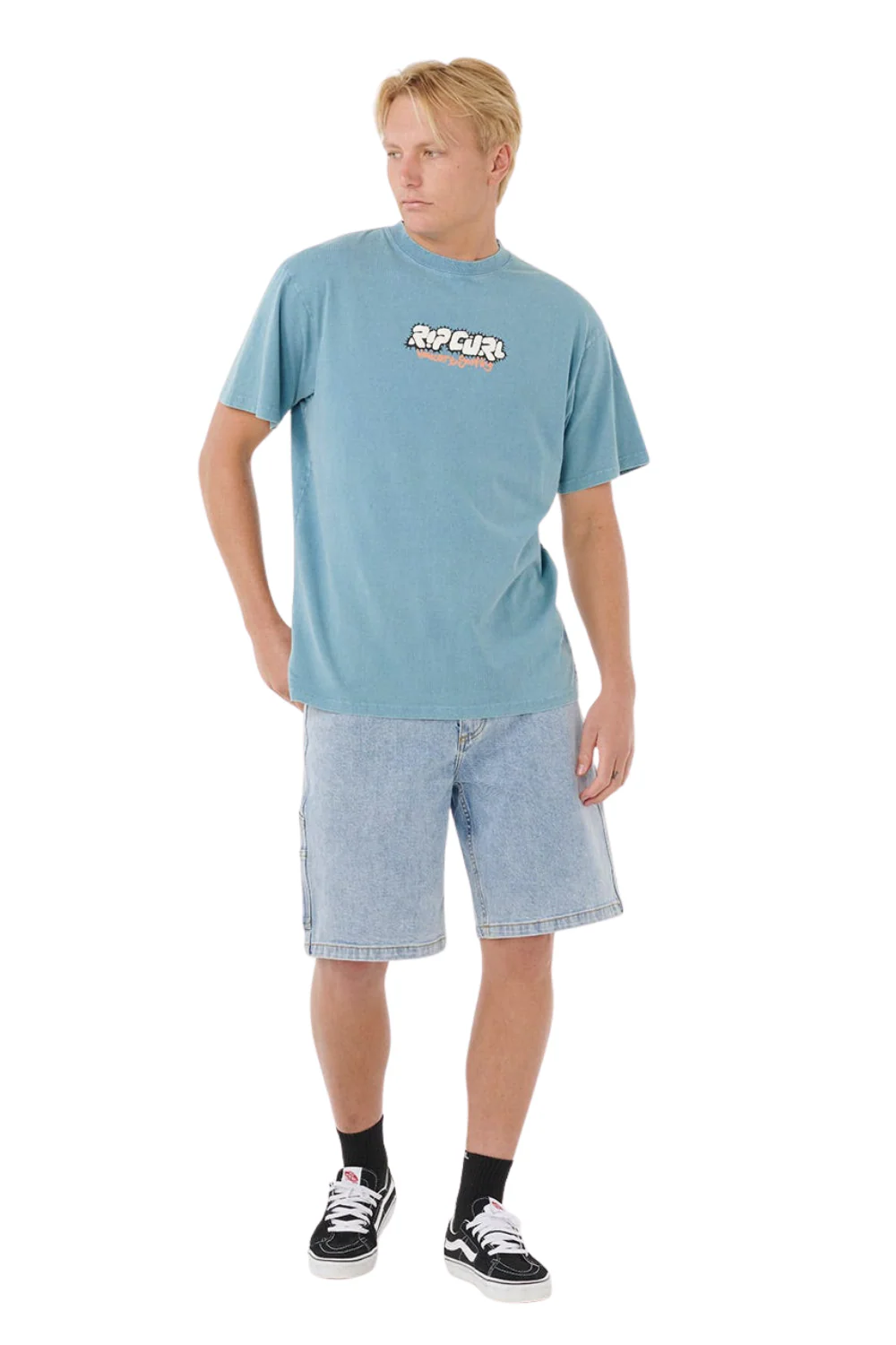 Rip Curl Raw Energy Bubble T-Shirt Storm Blue - Image 6