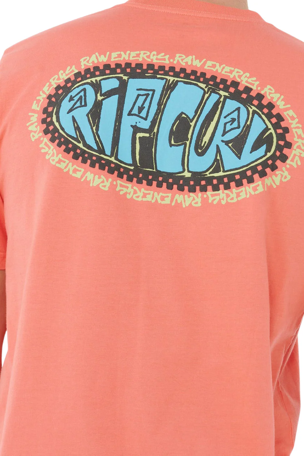 Rip Curl Raw Energy De Oval T-Shirt Rose Sky - Image 3