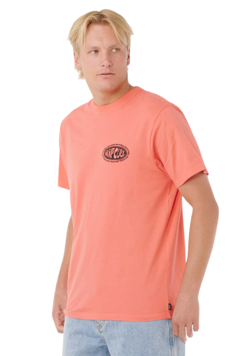 Rip Curl Raw Energy De Oval T-Shirt Rose Sky - Image 4