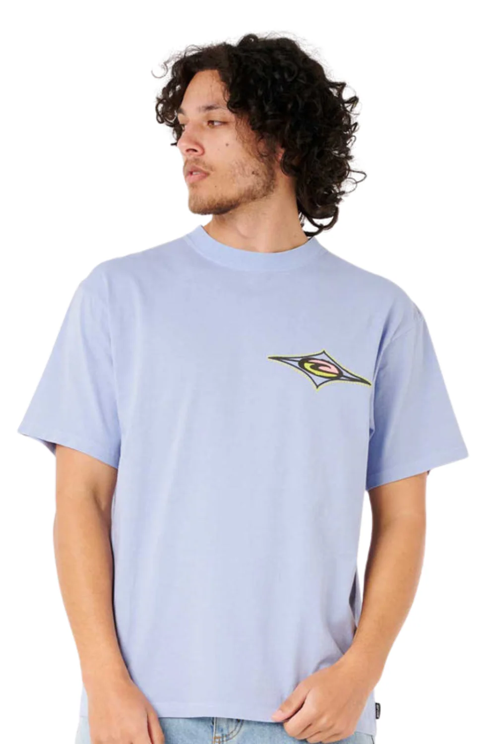 Rip Curl Raw Energy Maxxed Short Sleeve T-Shirt Light Blue - Image 3