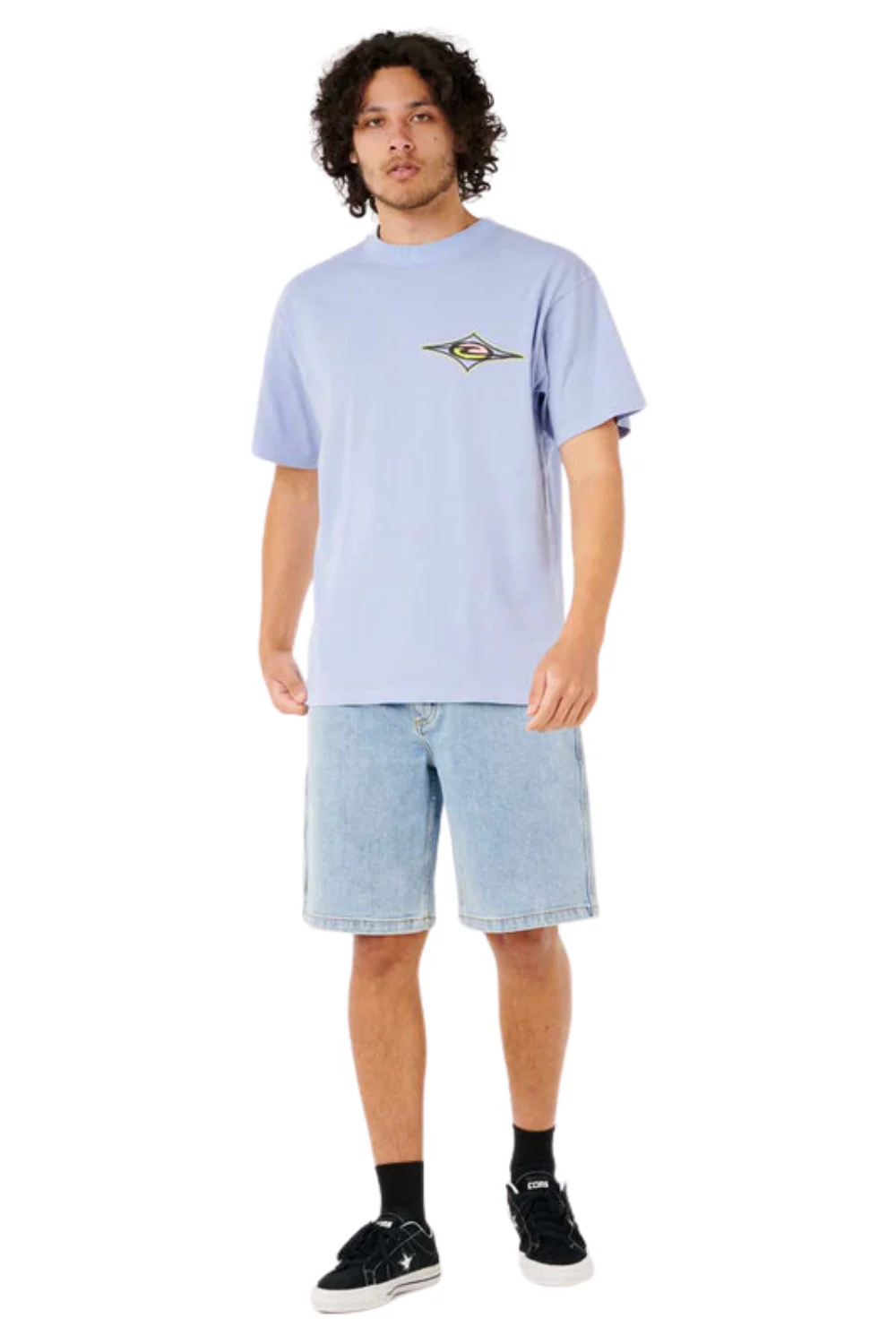 Rip Curl Raw Energy Maxxed Short Sleeve T-Shirt Light Blue - Image 4