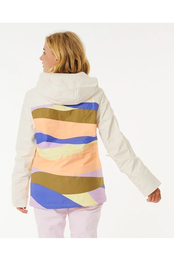 Rip Curl Rider Betty Womens Ski and Snowboard Jacket Off White - Image 3