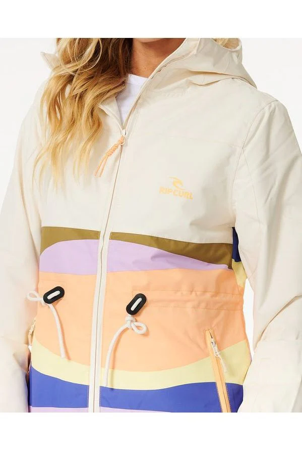 Rip Curl Rider Betty Womens Ski and Snowboard Jacket Off White - Image 5