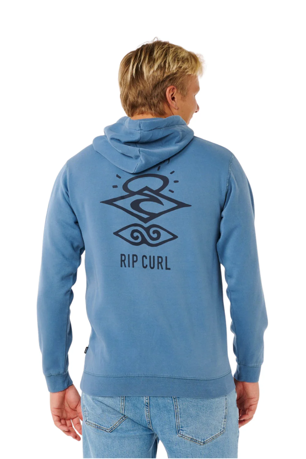 Rip Curl Search Icon Mens Hoodie Bluefin - Image 2