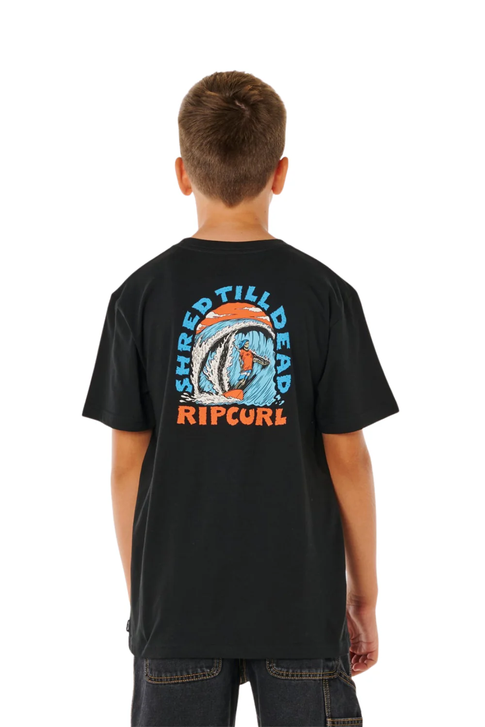 Rip Curl Shred Til Boys T-Shirt Black