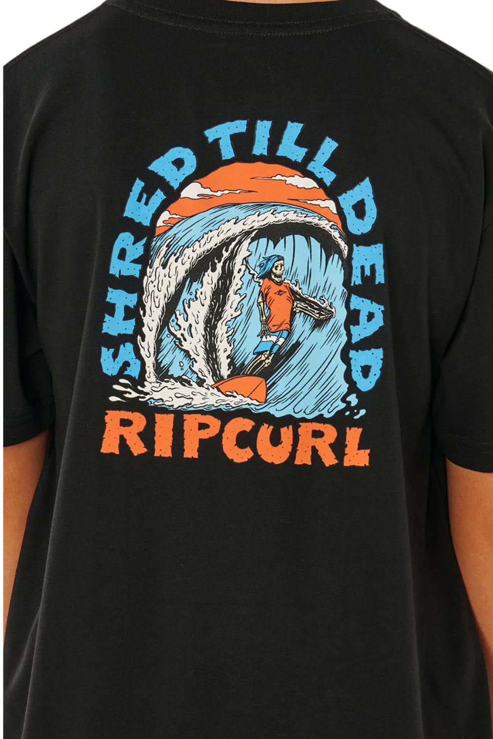 Rip Curl Shred Til Boys T-Shirt Black - Image 5