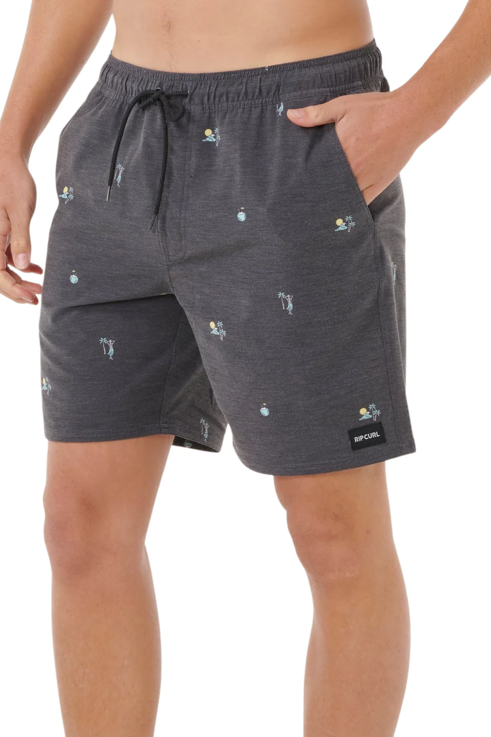 Rip Curl Skelly Breach Mens Volley Shorts Black - Image 3