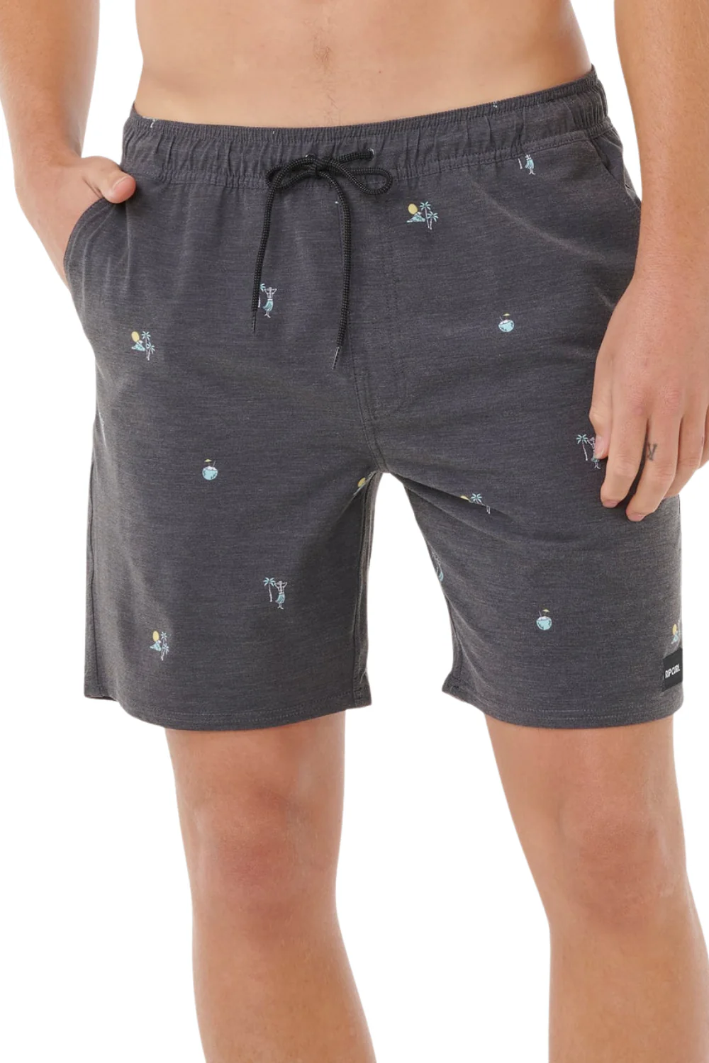 Rip Curl Skelly Breach Mens Volley Shorts Black - Image 4
