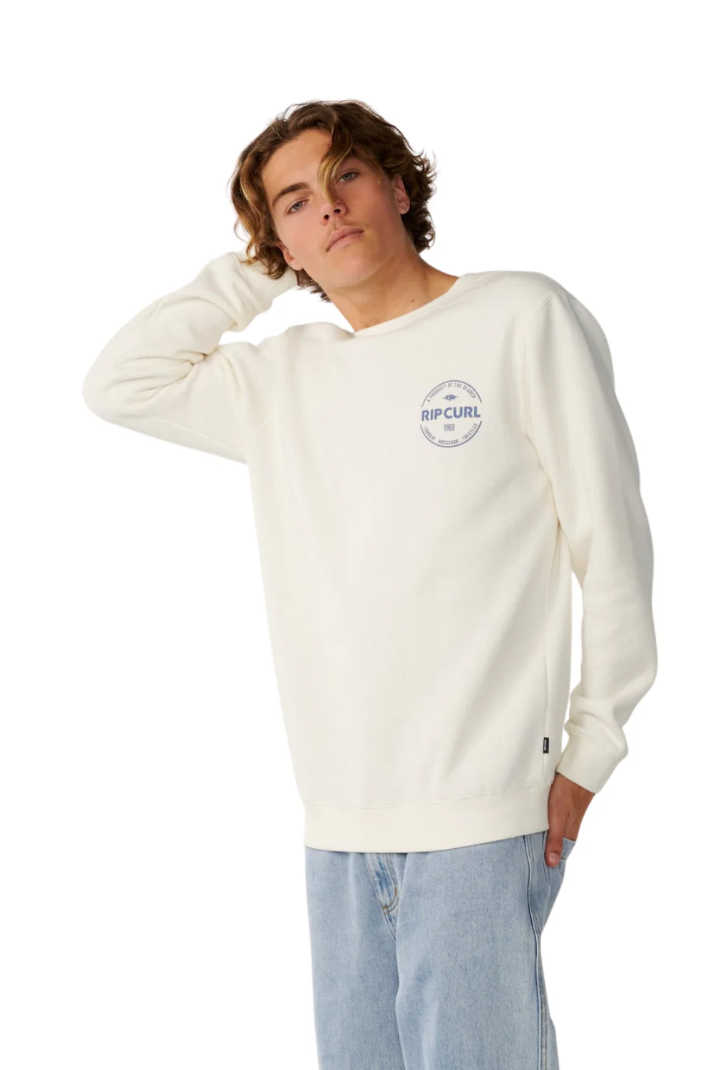 Rip Curl Staple Mens Crew Bone - Image 3