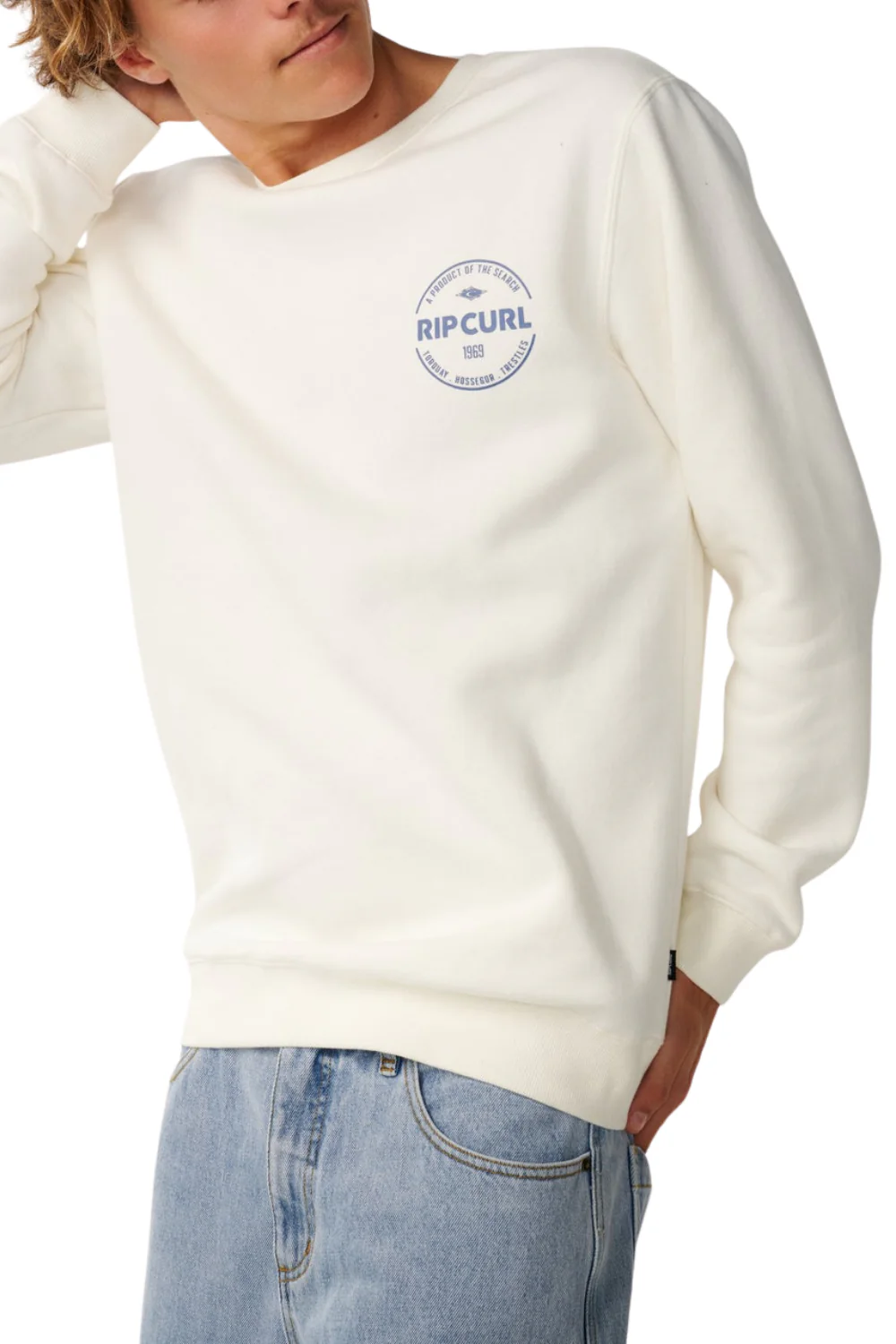 Rip Curl Staple Mens Crew Bone - Image 5