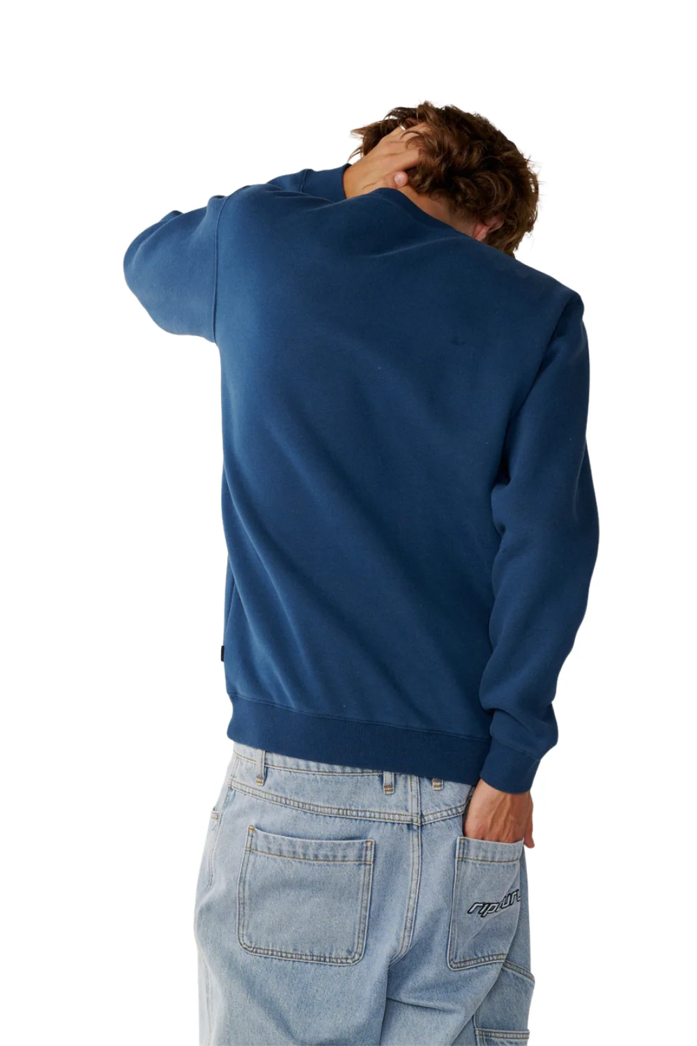Rip Curl Staple Mens Crew Light Navy - Image 2