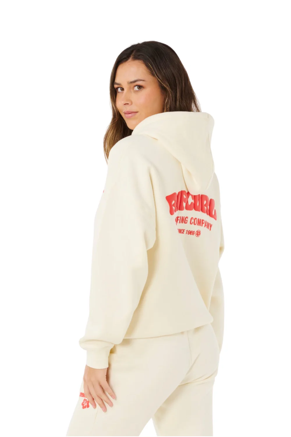 Rip Curl Surf Puff Heritage Womens Hoodie Cayenne - Image 2