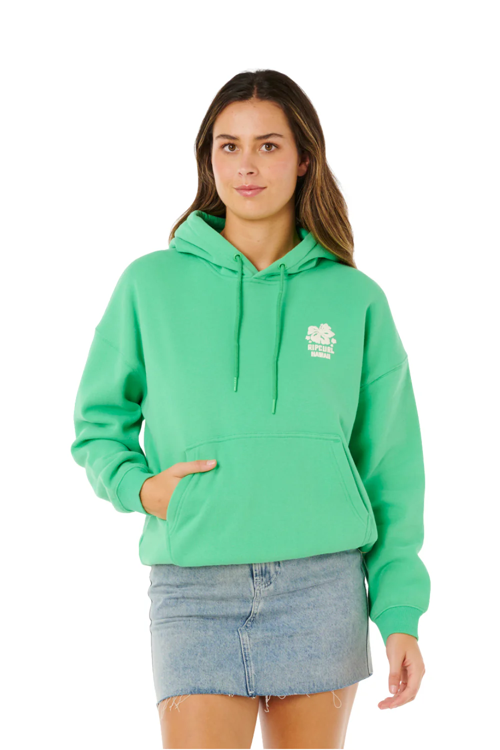 Rip Curl Surf Puff Heritage Womens Hoodie Green