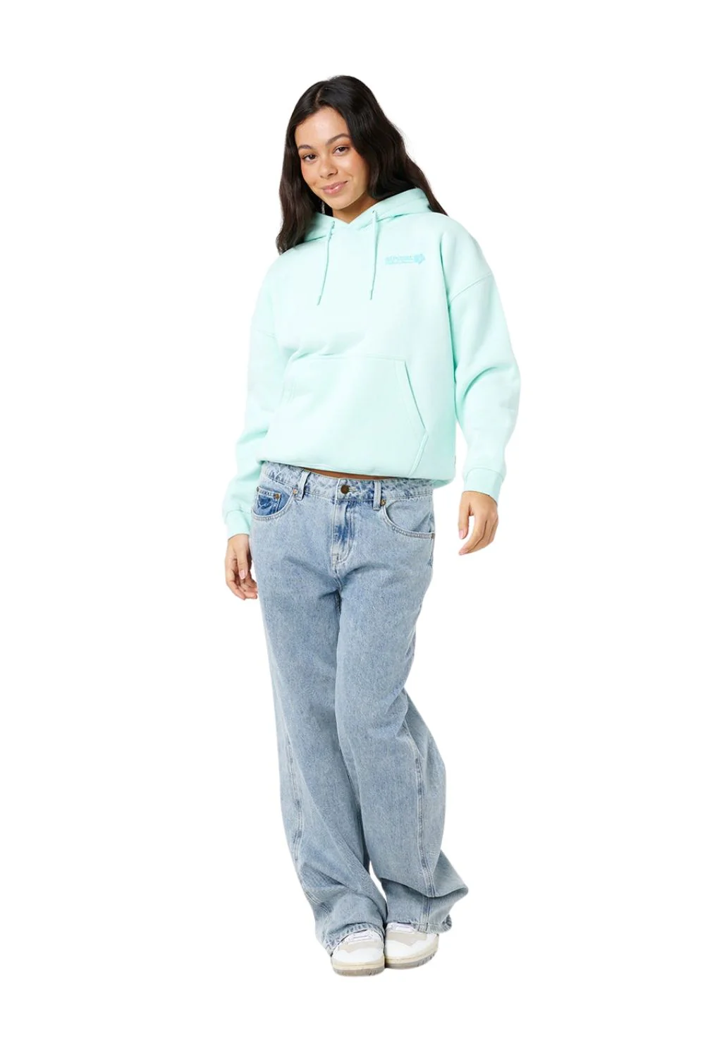 Rip Curl Surf Puff Heritage Womens Hoodie Light Blue - Image 6