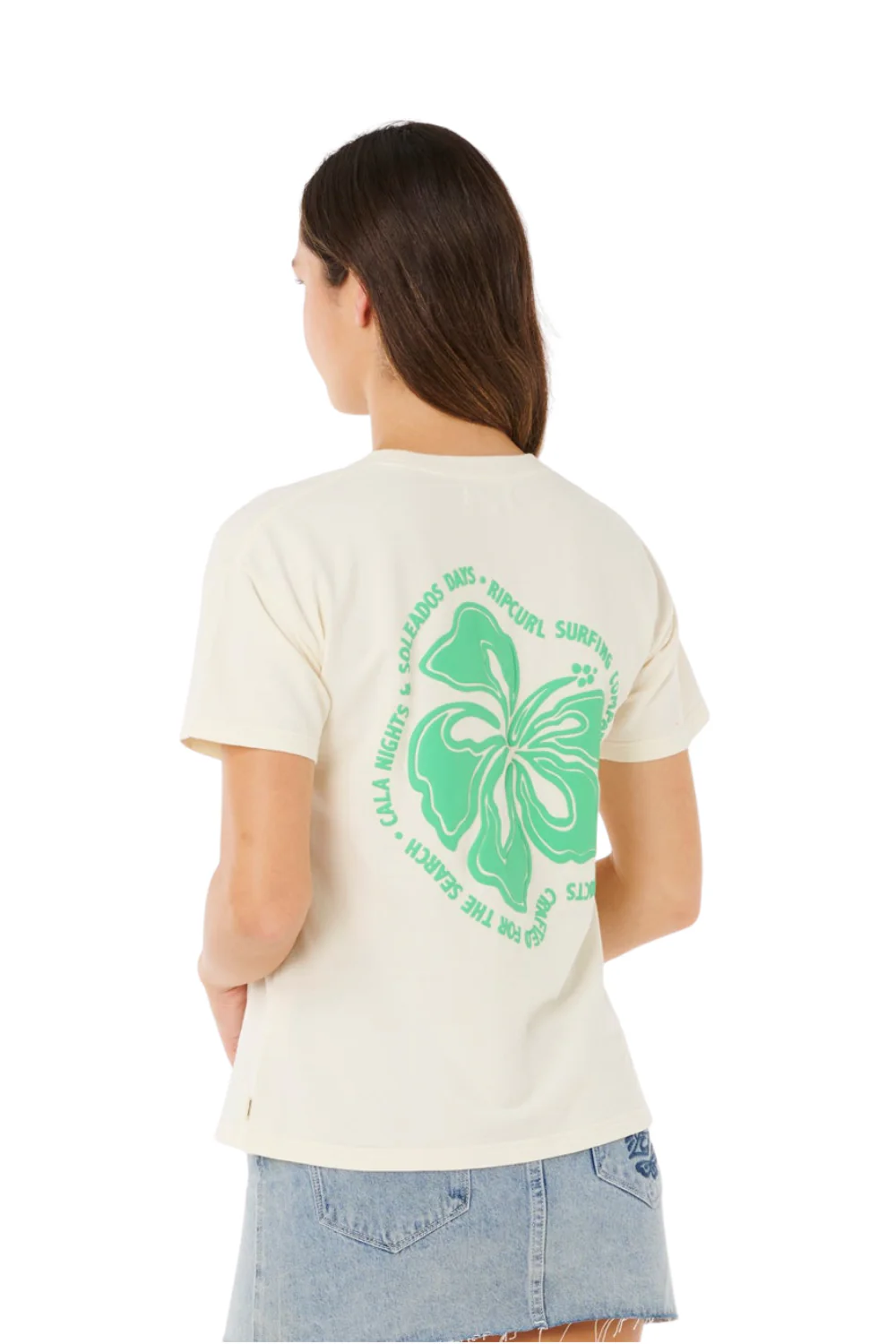 Rip Curl Surf Puff Party Pack Womens Relaxed T-Shirt Bone - Image 2
