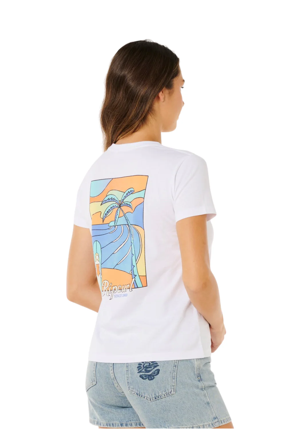 Rip Curl Tide Line Womens Standard T-Shirt Optic White - Image 2