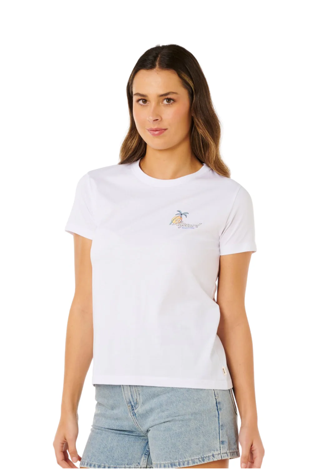 Rip Curl Tide Line Womens Standard T-Shirt Optic White - Image 3