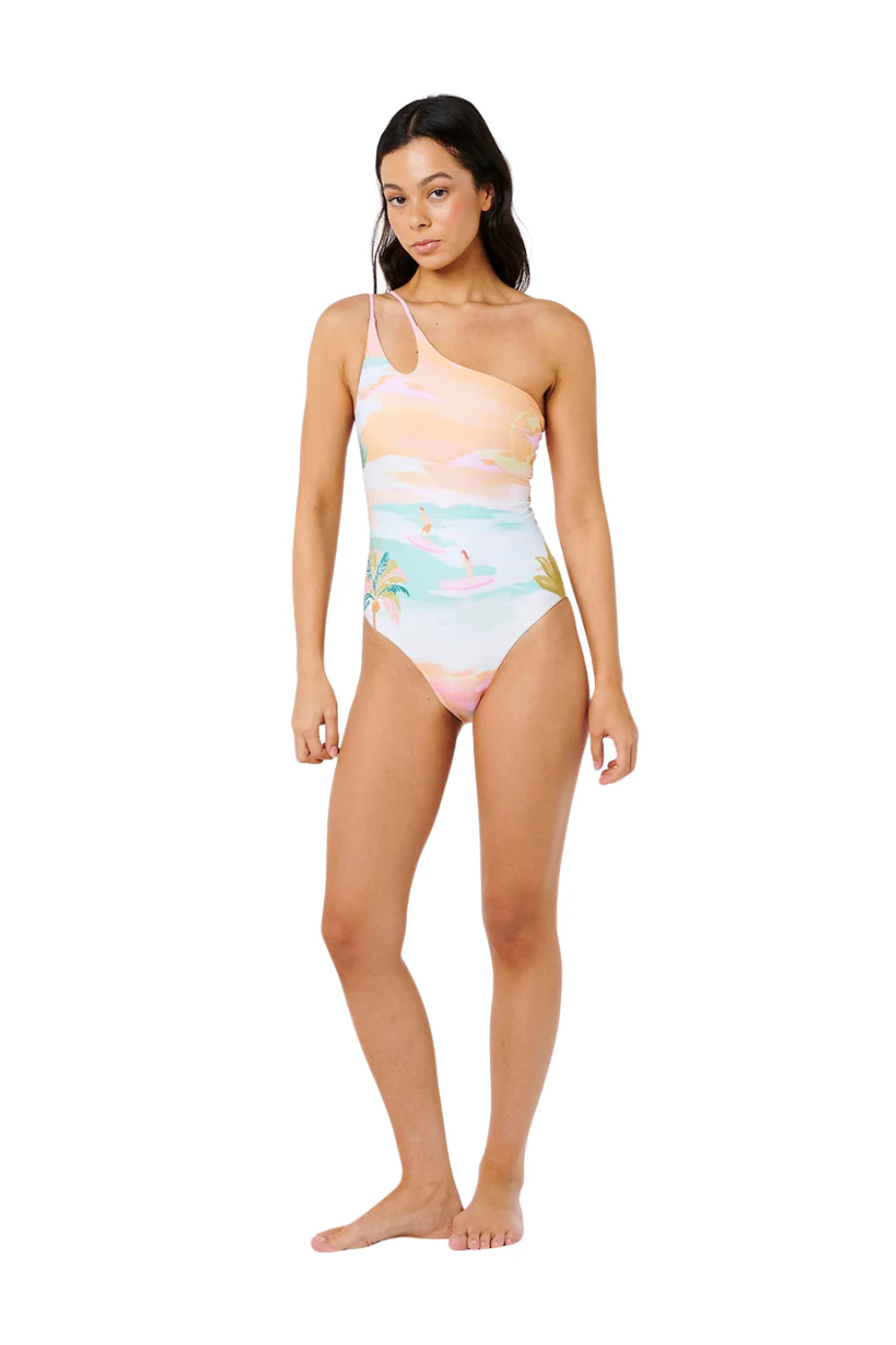Rip Curl Topanga Canyon Good One Piece Swimsuit Peach - Image 4
