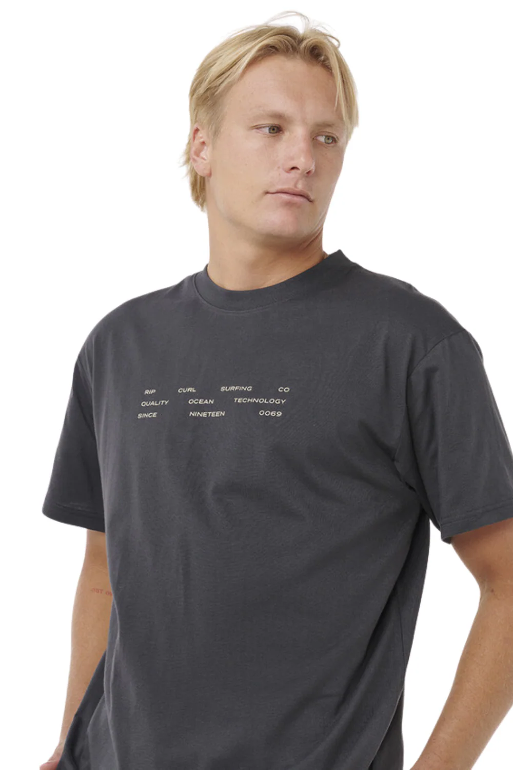 Rip Curl Vaporcool 3 Stacks T-Shirt Washed Black - Image 3