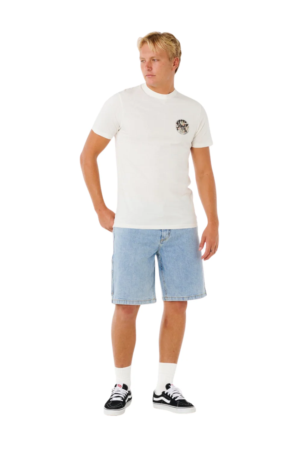 Rip Curl Wettie Passage Icon Mens T-Shirt Bone - Image 5