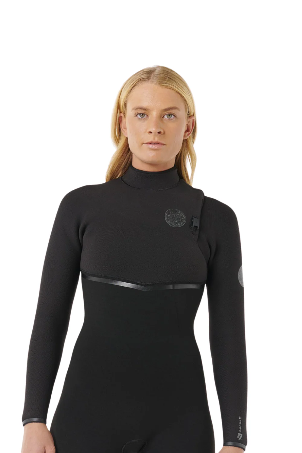 Rip Curl Womens E-Bomb 5/3mm Zip Free Wetsuit Black - Image 4