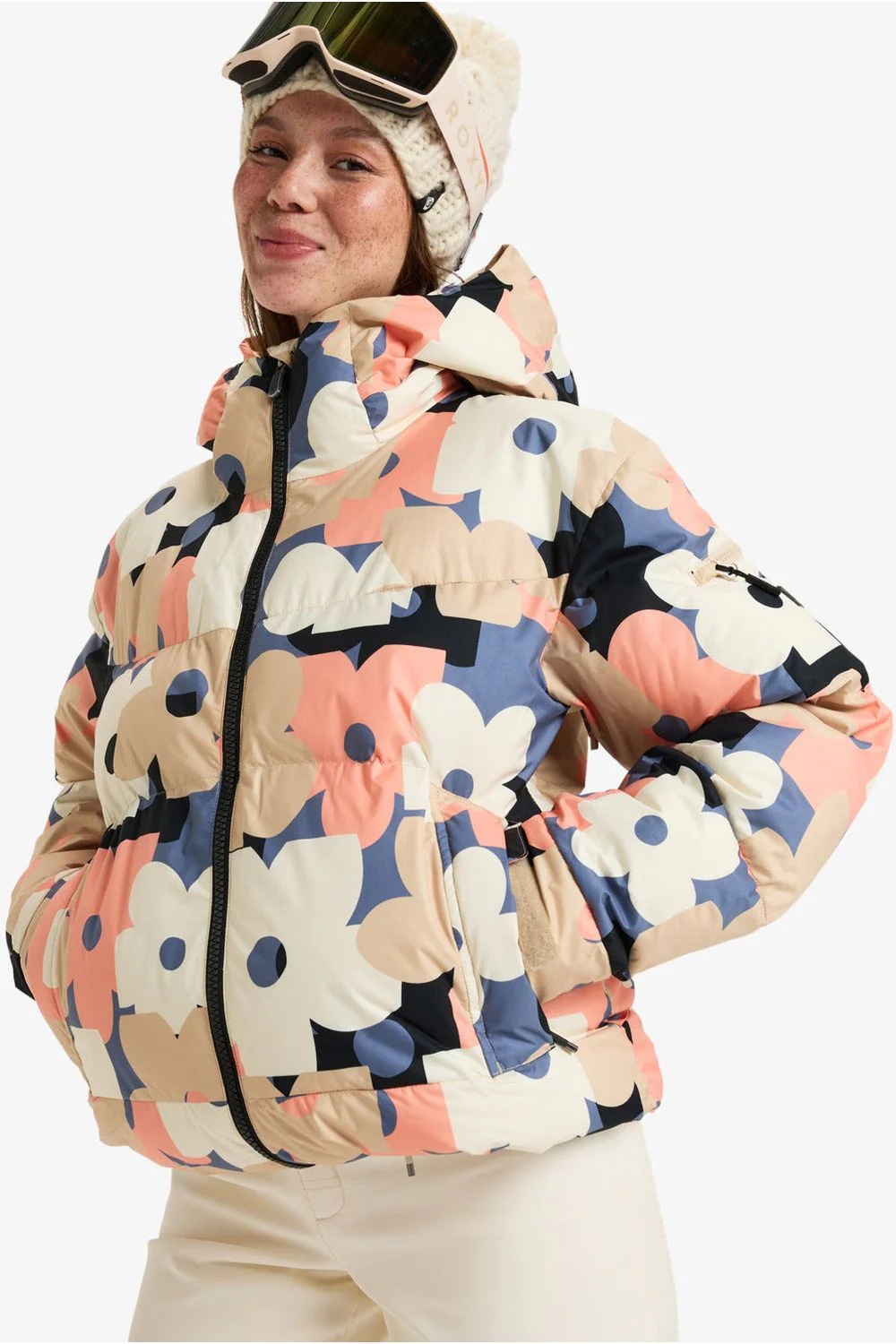 Roxy Alofted Puffy Womens Ski and Snowboard Jacket Wild Wind Prima
