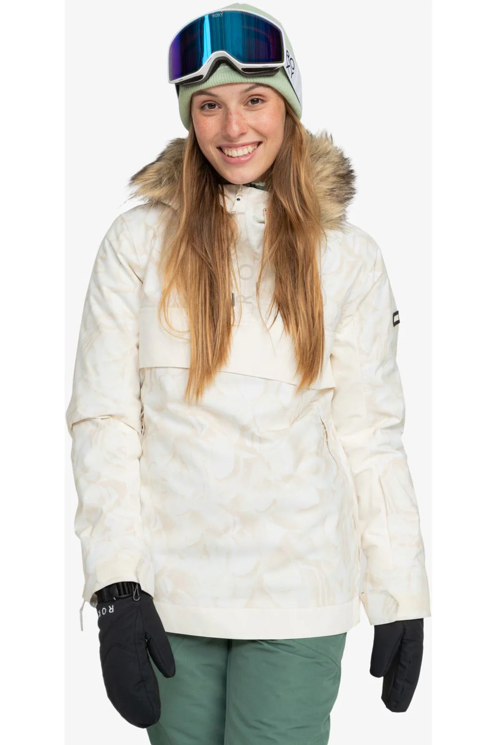Roxy Shelter Womens Ski and Snowboard Jacket Egret Glow