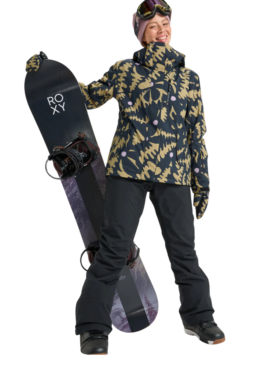 Roxy Jetty Technical Womens Ski and Snowboard Jacket Fennel Seed Big Flower - Image 7