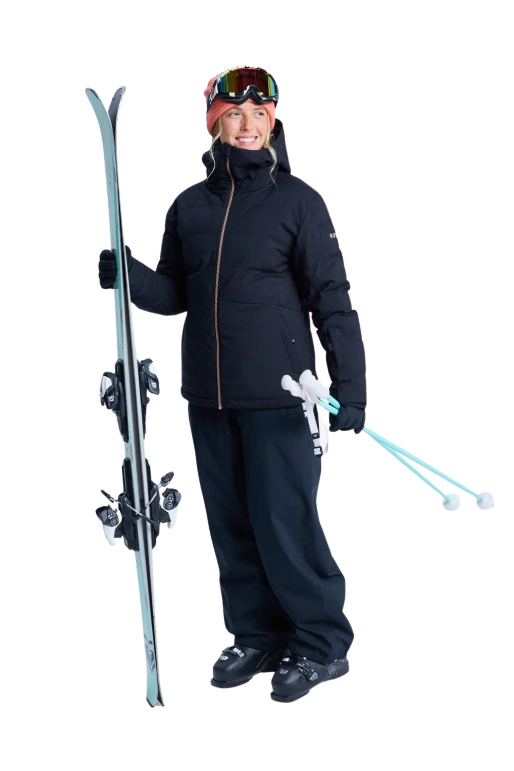 Roxy Snowyhill 10K Puffy Technical Womens Ski and Snowboard Jacket True Black - Image 2