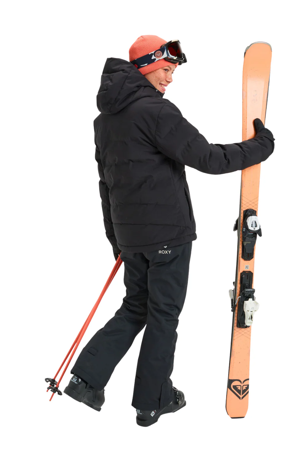 Roxy Snowyhill 10K Puffy Technical Womens Ski and Snowboard Jacket True Black - Image 3