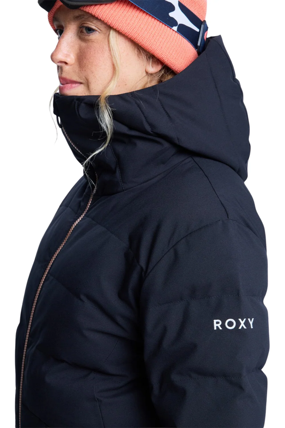 Roxy Snowyhill 10K Puffy Technical Womens Ski and Snowboard Jacket True Black - Image 6